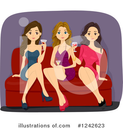 Girlfriends Clipart #1242623 by BNP Design Studio