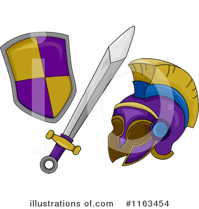 Royalty-Free (RF) Gladiator Clipart Illustration by BNP Design Studio - Stock Sample #1163454