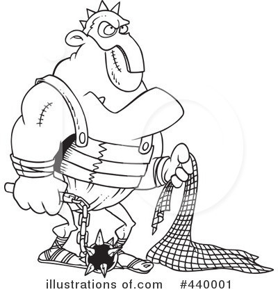 Royalty-Free (RF) Gladiator Clipart Illustration by toonaday - Stock Sample #440001