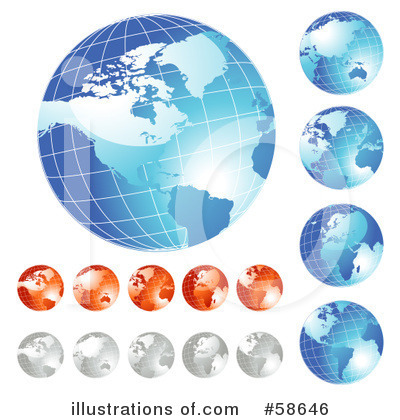 Royalty-Free (RF) Globe Clipart Illustration by MilsiArt - Stock Sample #58646