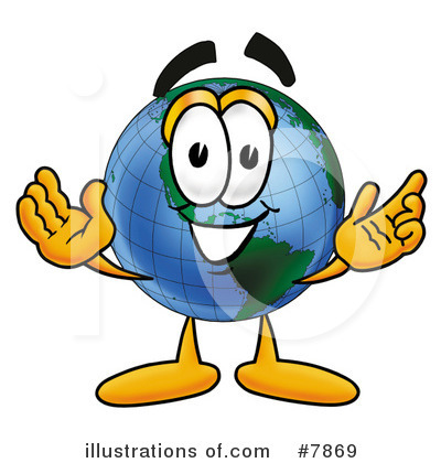 World Globe Clipart #7869 by Mascot Junction
