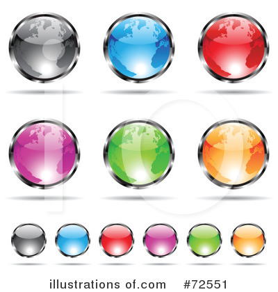 Royalty-Free (RF) Globes Clipart Illustration by cidepix - Stock Sample #72551