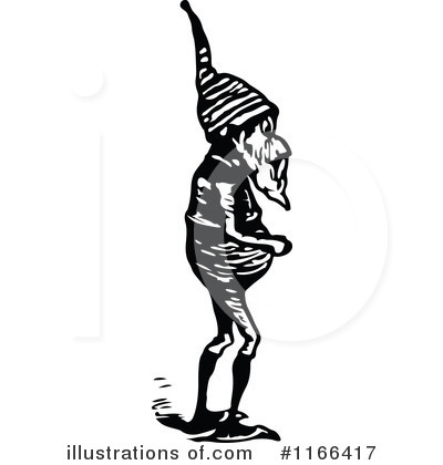 Royalty-Free (RF) Gnome Clipart Illustration by Prawny Vintage - Stock Sample #1166417