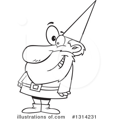 Royalty-Free (RF) Gnome Clipart Illustration by toonaday - Stock Sample #1314231