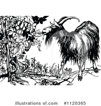 Royalty-Free (RF) Goat Clipart Illustration by Prawny Vintage - Stock Sample #1120365