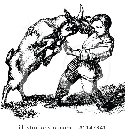 Royalty-Free (RF) Goat Clipart Illustration by Prawny Vintage - Stock Sample #1147841