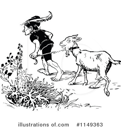 Royalty-Free (RF) Goat Clipart Illustration by Prawny Vintage - Stock Sample #1149363