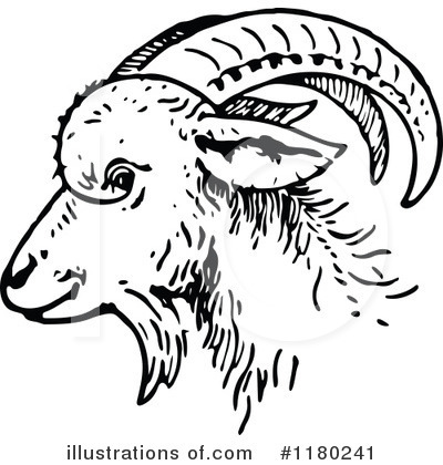 Royalty-Free (RF) Goat Clipart Illustration by Prawny Vintage - Stock Sample #1180241