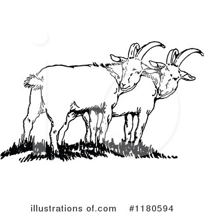 Royalty-Free (RF) Goat Clipart Illustration by Prawny Vintage - Stock Sample #1180594