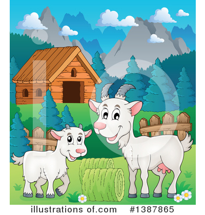 Royalty-Free (RF) Goat Clipart Illustration by visekart - Stock Sample #1387865