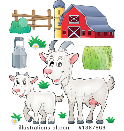 Royalty-Free (RF) Goat Clipart Illustration by visekart - Stock Sample #1387866