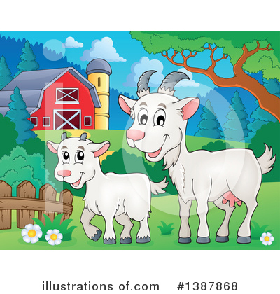 Royalty-Free (RF) Goat Clipart Illustration by visekart - Stock Sample #1387868