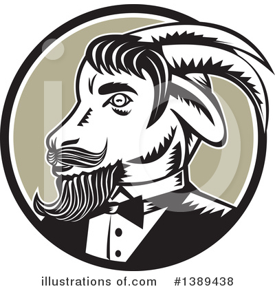 Royalty-Free (RF) Goat Clipart Illustration by patrimonio - Stock Sample #1389438