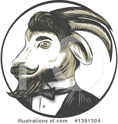 Royalty-Free (RF) Goat Clipart Illustration by patrimonio - Stock Sample #1391304
