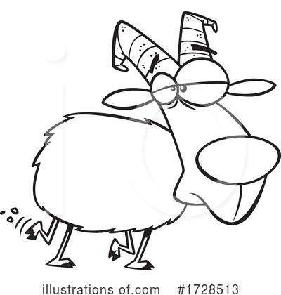 Royalty-Free (RF) Goat Clipart Illustration by toonaday - Stock Sample #1728513