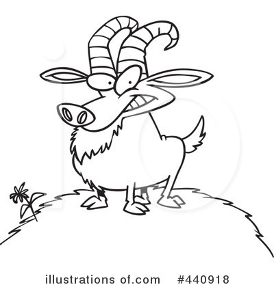 Royalty-Free (RF) Goat Clipart Illustration by toonaday - Stock Sample #440918