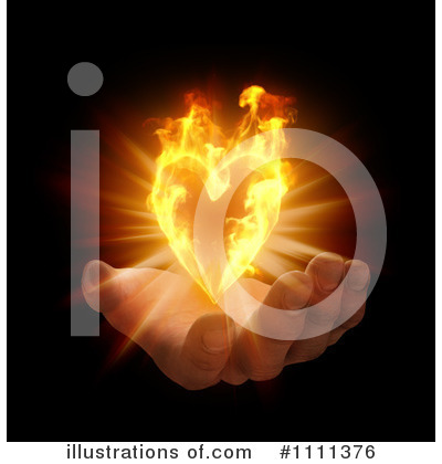 Flaming Heart Clipart #1111376 by Mopic