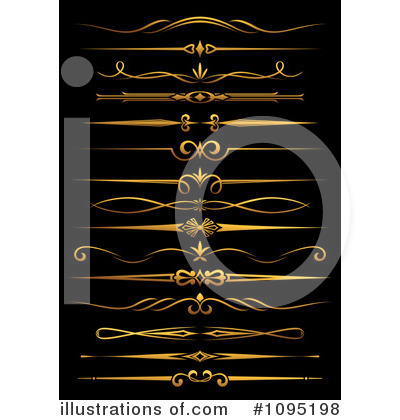 Royalty-Free (RF) Gold Design Elements Clipart Illustration by Vector Tradition SM - Stock Sample #1095198