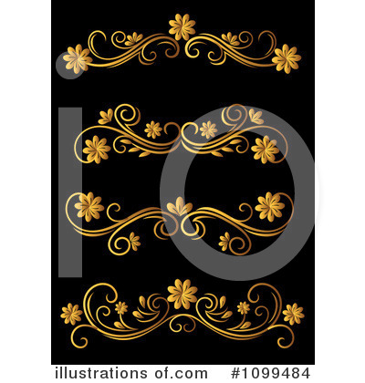 Golden Design Elements Clipart #1099484 by Vector Tradition SM