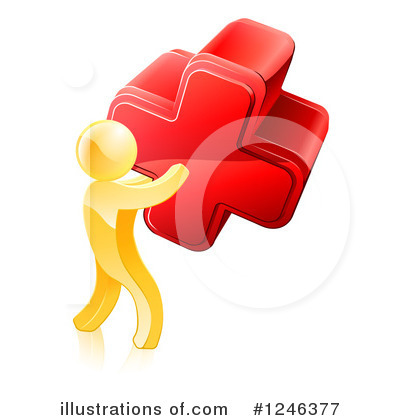 Royalty-Free (RF) Gold Man Clipart Illustration by AtStockIllustration - Stock Sample #1246377