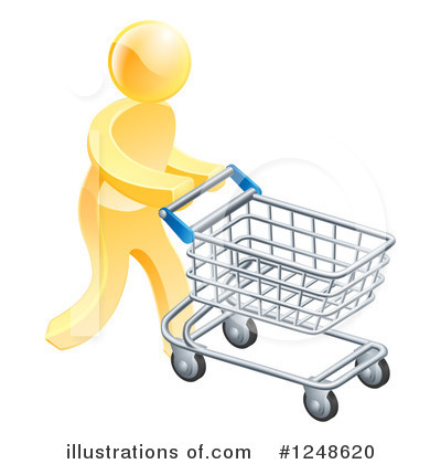 Shopping Cart Clipart #1248620 by AtStockIllustration