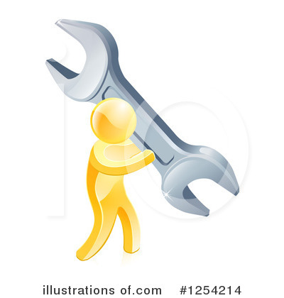 Royalty-Free (RF) Gold Man Clipart Illustration by AtStockIllustration - Stock Sample #1254214