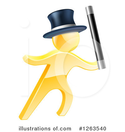 Royalty-Free (RF) Gold Man Clipart Illustration by AtStockIllustration - Stock Sample #1263540