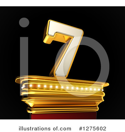 Royalty-Free (RF) Gold Number Clipart Illustration by stockillustrations - Stock Sample #1275602