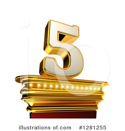 Royalty-Free (RF) Gold Number Clipart Illustration by stockillustrations - Stock Sample #1281255