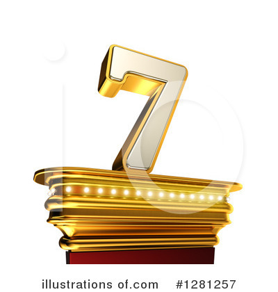 Royalty-Free (RF) Gold Number Clipart Illustration by stockillustrations - Stock Sample #1281257