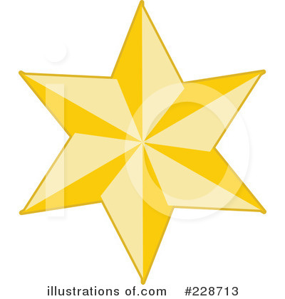 Royalty-Free (RF) Golden Star Clipart Illustration by KJ Pargeter - Stock Sample #228713