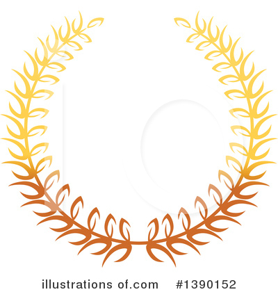 Royalty-Free (RF) Golden Wreath Clipart Illustration by Vector Tradition SM - Stock Sample #1390152
