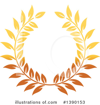 Golden Wreath Clipart #1390153 by Vector Tradition SM