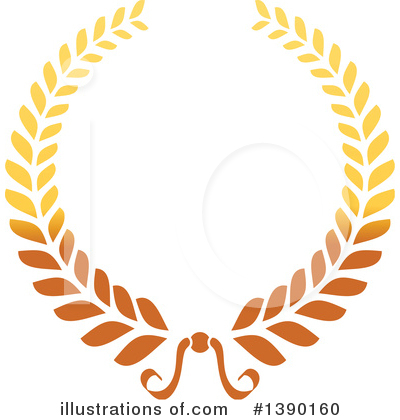 Royalty-Free (RF) Golden Wreath Clipart Illustration by Vector Tradition SM - Stock Sample #1390160