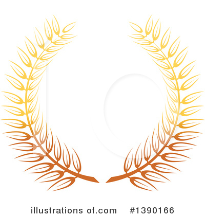 Golden Wreath Clipart #1390166 by Vector Tradition SM