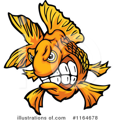 Royalty-Free (RF) Goldfish Clipart Illustration by Chromaco - Stock Sample #1164678