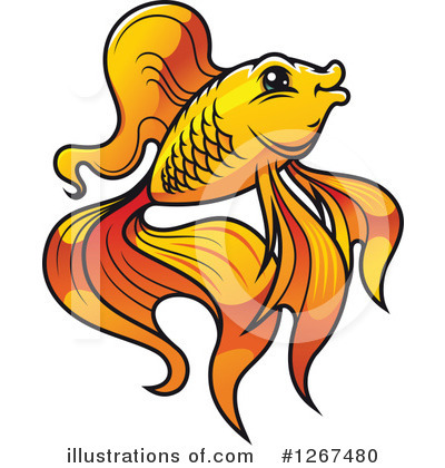 Goldfish Clipart #1267480 by Vector Tradition SM