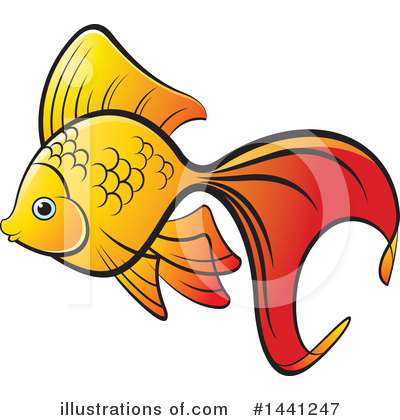 Royalty-Free (RF) Goldfish Clipart Illustration by Lal Perera - Stock Sample #1441247