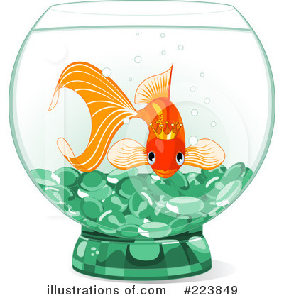 Royalty-Free (RF) Goldfish Clipart Illustration by Pushkin - Stock Sample #223849