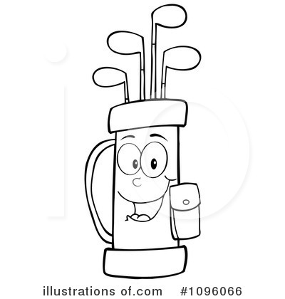 Royalty-Free (RF) Golf Bag Clipart Illustration by Hit Toon - Stock Sample #1096066