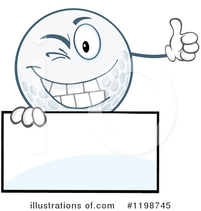 Royalty-Free (RF) Golf Ball Clipart Illustration by Hit Toon - Stock Sample #1198745