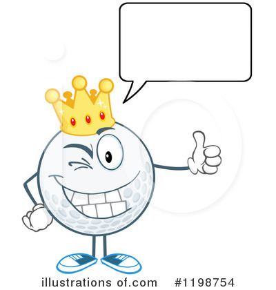 Royalty-Free (RF) Golf Ball Clipart Illustration by Hit Toon - Stock Sample #1198754