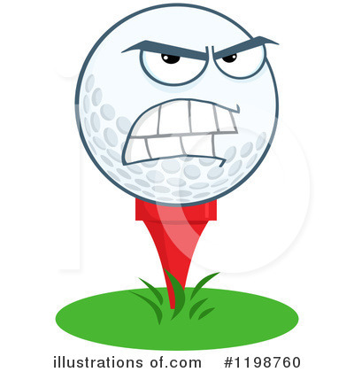 Royalty-Free (RF) Golf Ball Clipart Illustration by Hit Toon - Stock Sample #1198760