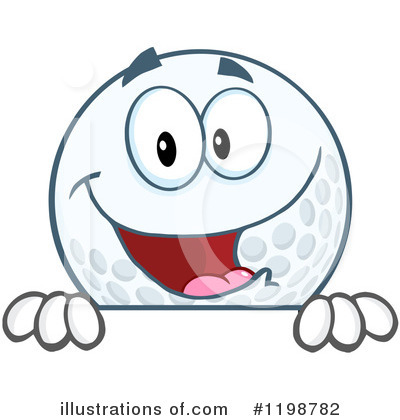Royalty-Free (RF) Golf Ball Clipart Illustration by Hit Toon - Stock Sample #1198782