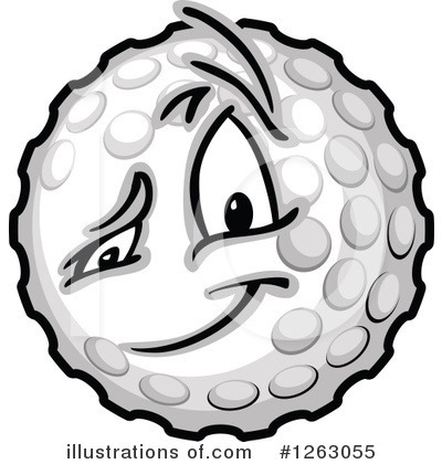 Royalty-Free (RF) Golf Ball Clipart Illustration by Chromaco - Stock Sample #1263055