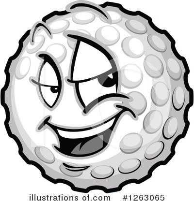 Royalty-Free (RF) Golf Ball Clipart Illustration by Chromaco - Stock Sample #1263065