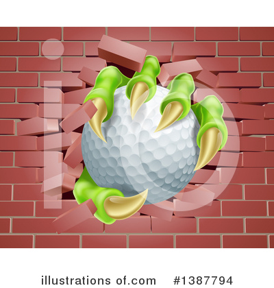 Golf Ball Clipart #1387794 by AtStockIllustration