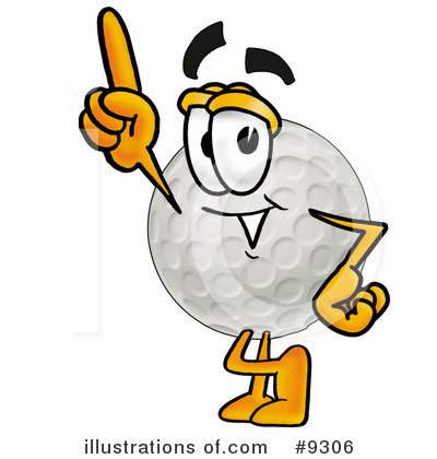 Golf Ball Character Clipart #9306 by Mascot Junction