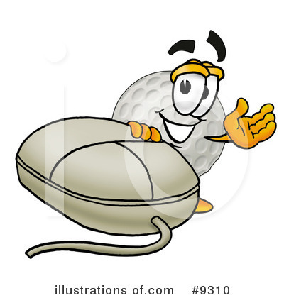 Royalty-Free (RF) Golf Ball Clipart Illustration by Mascot Junction - Stock Sample #9310