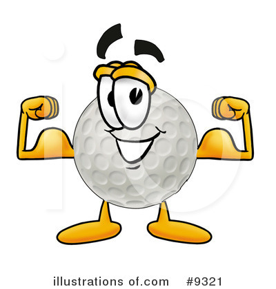 Royalty-Free (RF) Golf Ball Clipart Illustration by Mascot Junction - Stock Sample #9321